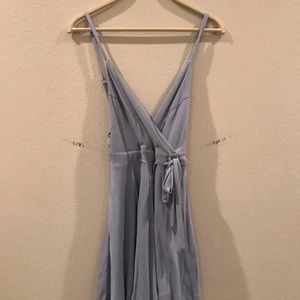 URBAN OUTFITTERS: light blue wrap romper